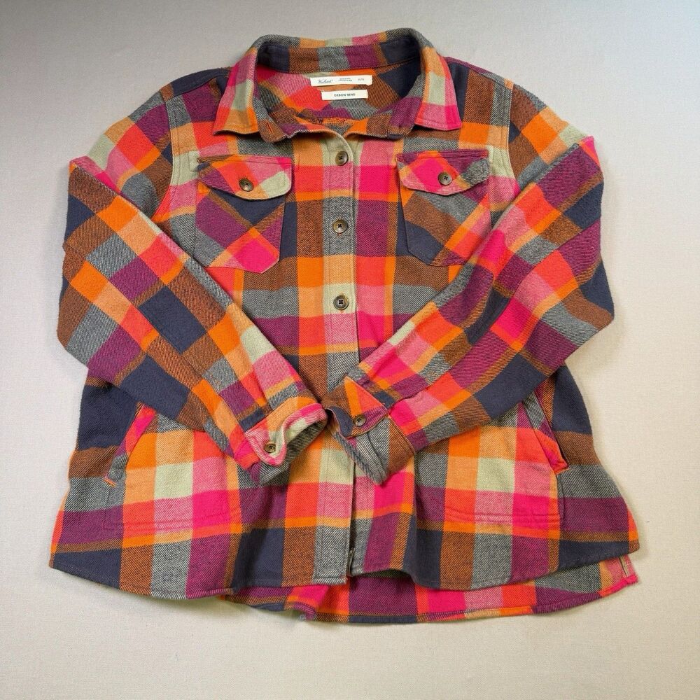 Woolrich Shirt Mens XL Flannel Oxbow Bend Plaid Button Up Outdoor Colorful